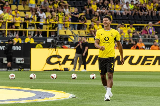 Regionalliga West: Borussia Dortmund II - 1.FC Köln II, 07.08.2026 Jobe Bellingham (Borussia Dortmund, 7) bei der offiziellen Vorstellung der Kader für die Saison 2026 27. Regionalliga West: Borussia Dortmund II - 1.FC Köln II, Rote Erde, Dortmund; 07.08.2026 DFB regulations prohibit any use of photographs as image sequences and or quasi video. *** Regionalliga West: Borussia Dortmund II vs. 1. FC Köln II, August 7, 2026—Jobe Bellingham of Borussia Dortmund, number 7, at the official presentation of the rosters for the 2026–27 season in the Regionalliga West: Borussia Dortmund II vs. 1. FC Köln II, Rote Erde, Dortmund, August 7, 2026. DFB regulations prohibit any use of photographs as image sequences and or quasi-video. Copyright: xBEAUTIFULxSPORTS Buriakovx