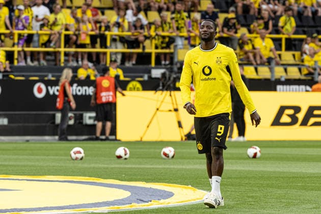 Regionalliga West: Borussia Dortmund II - 1.FC Köln II, 07.08.2026 Serhou Guirassy (Borussia Dortmund, 9) bei der offiziellen Vorstellung der Kader für die Saison 2026 27. Regionalliga West: Borussia Dortmund II - 1.FC Köln II, Rote Erde, Dortmund; 07.08.2026 DFB regulations prohibit any use of photographs as image sequences and or quasi video. *** Regionalliga West: Borussia Dortmund II vs. 1. FC Köln II, August 7, 2026—Serhou Guirassy of Borussia Dortmund, number 9, at the official presentation of the rosters for the 2026–27 season. Regionalliga West: Borussia Dortmund II vs. 1. FC Köln II, Rote Erde, Dortmund, August 7, 2026. DFB regulations prohibit any use of photographs as image sequences and or quasi-video. Copyright: xBEAUTIFULxSPORTS Buriakovx
