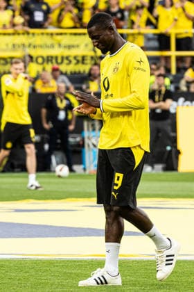 Regionalliga West: Borussia Dortmund II - 1.FC Köln II, 07.08.2026 Serhou Guirassy (Borussia Dortmund, 9) bei der offiziellen Vorstellung der Kader für die Saison 2026 27. Regionalliga West: Borussia Dortmund II - 1.FC Köln II, Rote Erde, Dortmund; 07.08.2026 DFB regulations prohibit any use of photographs as image sequences and or quasi video. *** Regionalliga West: Borussia Dortmund II vs. 1. FC Köln II, August 7, 2026—Serhou Guirassy of Borussia Dortmund, number 9, at the official presentation of the rosters for the 2026–27 season. Regionalliga West: Borussia Dortmund II vs. 1. FC Köln II, Rote Erde, Dortmund, August 7, 2026. DFB regulations prohibit any use of photographs as image sequences and or quasi-video. Copyright: xBEAUTIFULxSPORTS Buriakovx