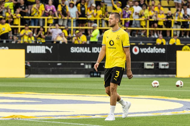 Regionalliga West: Borussia Dortmund II - 1.FC Köln II, 07.08.2026 Waldemar Anton (Borussia Dortmund, 3) bei der offiziellen Vorstellung der Kader für die Saison 2026 27. Regionalliga West: Borussia Dortmund II - 1.FC Köln II, Rote Erde, Dortmund; 07.08.2026 DFB regulations prohibit any use of photographs as image sequences and or quasi video. *** Regionalliga West: Borussia Dortmund II vs. 1. FC Köln II, August 7, 2026. Waldemar Anton of Borussia Dortmund, No. 3, at the official presentation of the rosters for the 2026–27 Regionalliga West season: Borussia Dortmund II vs. 1. FC Köln II, Rote Erde, Dortmund, August 7, 2026. DFB regulations prohibit any use of photographs as image sequences and or quasi-video. Copyright: xBEAUTIFULxSPORTS Buriakovx