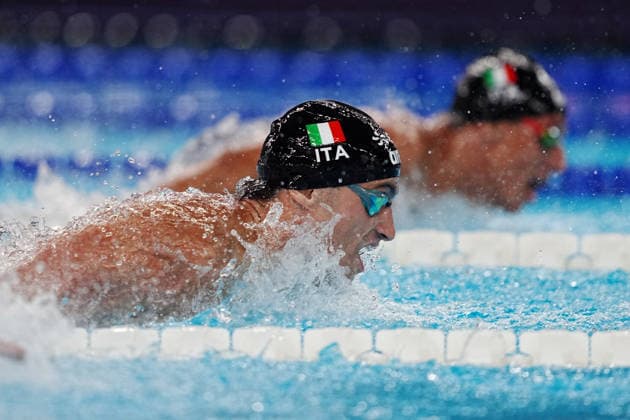 Alberto Razzetti from Italy at the Swimming European Aquatics Championships Paris 2026, Paris, August 15, 2026 .  Copyright: xGianxMattiaxD Alberto LaPressex