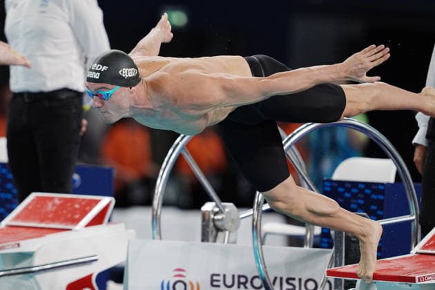 Simone Cerasuolo from Italy at the Swimming European Aquatics Championships Paris 2026, Paris, August 15, 2026 .  Copyright: xGianxMattiaxD Alberto LaPressex