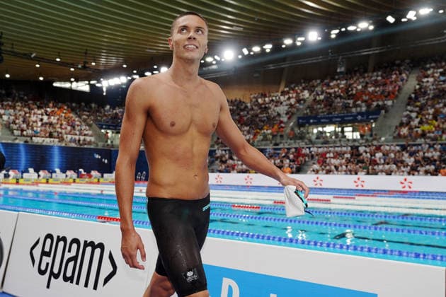 David Popovici from Romania at the Swimming European Aquatics Championships Paris 2026, Paris, August 15, 2026 .  Copyright: xGianxMattiaxD Alberto LaPressex