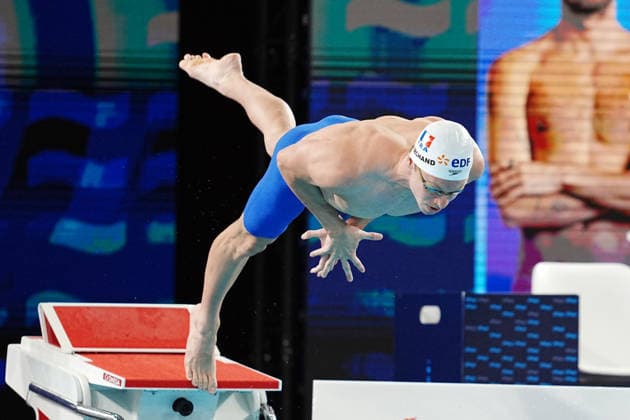 Leon Marchand from Italy at the Swimming European Aquatics Championships Paris 2026, Paris, August 15, 2026 .  Copyright: xGianxMattiaxD Alberto LaPressex