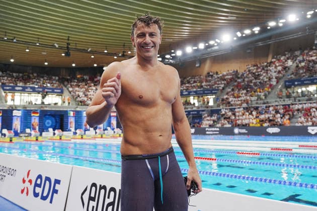 NicolÃ² Martinenghi from Italy at the Swimming European Aquatics Championships Paris 2026, Paris, August 15, 2026 .  Copyright: xGianxMattiaxD Alberto LaPressex