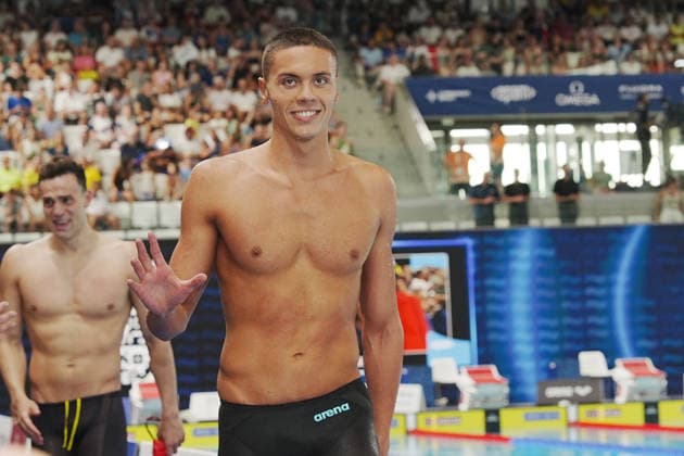 David Popovici from Romania at the Swimming European Aquatics Championships Paris 2026, Paris, August 15, 2026 .  Copyright: xGianxMattiaxD Alberto LaPressex