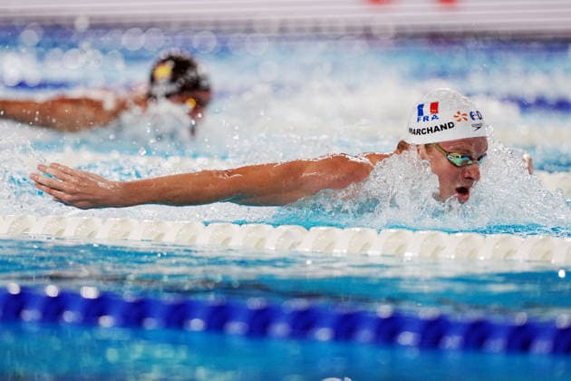 Leon Marchand from Italy at the Swimming European Aquatics Championships Paris 2026, Paris, August 15, 2026 .  Copyright: xGianxMattiaxD Alberto LaPressex
