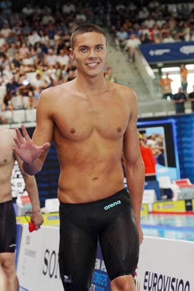 David Popovici from Romania at the Swimming European Aquatics Championships Paris 2026, Paris, August 15, 2026 .  Copyright: xGianxMattiaxD Alberto LaPressex