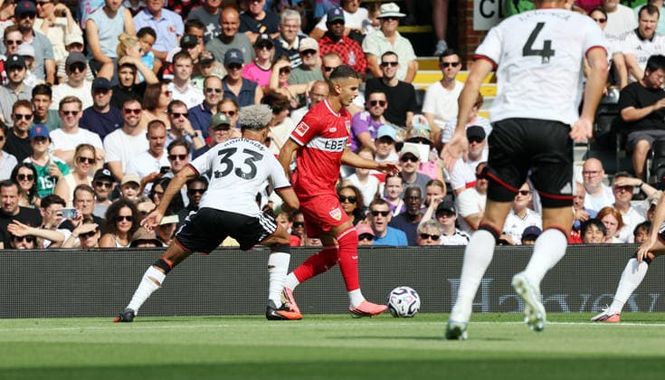 15.08.26 Fulham FC - VfB Stuttgart England, London, 15.08.2026, Fussball, Bundesliga, Saison 2026 2027, Testspiel, Fulham FC - VfB Stuttgart: Badredine Bouanani (VfB Stuttgart). *** August 15, 2026: Fulham FC vs. VfB Stuttgart, England, London, August 15, 2026, Soccer, Bundesliga, 2026–2027 Season, Friendly Match, Fulham FC vs. VfB Stuttgart, Badredine Bouanani, VfB Stuttgart