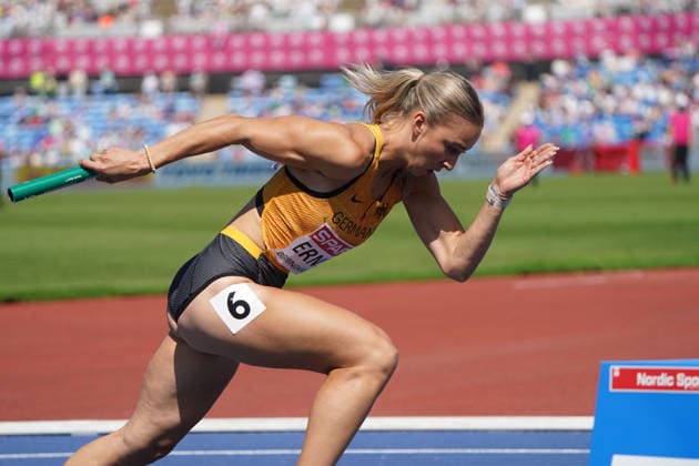 Birmingham , Leichtathletik, Athletics, Track and Field, EAA, Leichtathletik EM Birmingham 2026 European Championships birmingham 2026 , 10.08-17.08.2026, Alexander Stadium Birmingham, Grossbritannien 4x100m Relay frauen , 4x100m Staffel , Jolina Ernst Deutschland, Germany, GER Copyright Gladys Chai von der Laage *** Birmingham, Track and Field, Athletics, EAA, 2026 European Athletics Championships in Birmingham, August 10–17, 2026, Alexander Stadium, Birmingham, United Kingdom, Women’s 4x100m Relay, 4x100m Relay, Jolina Ernst, Germany, GER. Copyright Gladys Chai von der Laage