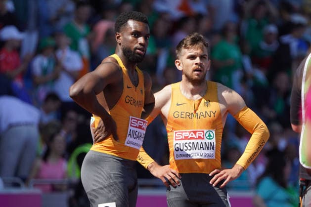 Birmingham , Leichtathletik, Athletics, Track and Field, EAA, Leichtathletik EM Birmingham 2026 European Championships birmingham 2026 , 10.08-17.08.2026, Alexander Stadium Birmingham, Grossbritannien 4x100m Relay Men , 4x100m Männer Staffel Lucas Peprah-Ansah, Heiko Gussmann Deutschland, Germany, GER Copyright Gladys Chai von der Laage *** Birmingham, Track and Field, Athletics, EAA, 2026 European Athletics Championships in Birmingham, 10 08 17–08 20 26, Alexander Stadium, Birmingham, Great Britain, Men’s 4x100m Relay, Lucas Peprah Ansah, Heiko Gussmann, Germany, GER. Copyright Gladys Chai von der Laage