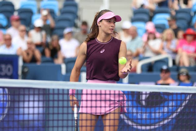 MASON, OHIO - AUGUST 15: Zeynep Sonmez of Turkey is seen during day five of the Cincinnati Open at the Lindner Family Tennis Center on August 15, 2026 in Mason, Ohio.  Copyright: xShainaxBenhiyoun SPPx Sportspressphoto_SPR207099