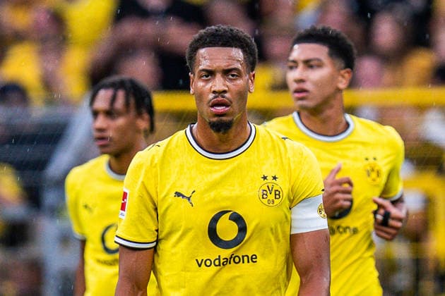 Testspiel, Bundesliga Serie A, Borussia Dortmund vs. AS Rom, 15.08.2026 im Signal Iduna Park Tor zum 0:2 durch Bryan Cristante Felix Nmecha Jobe Bellingham Serhou Guirassy *** Friendly Match, Bundesliga Serie A, Borussia Dortmund vs. AS Roma, August 15, 2026, at Signal Iduna Park; Goals: 0–2 by Bryan Cristante, Felix Nmecha, Jobe Bellingham, Serhou Guirassy Copyright: xBahhoxKarax