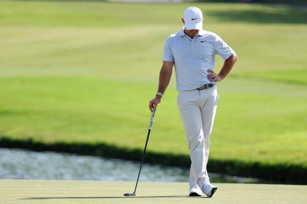 MEMPHIS, TN - AUGUST 15: Rory Mcllroy of Northern Ireland looks down as he waits to putt on No. 11 during the third round of the FedEx St. Jude Championship, August 15, 2026, at TPC Southwind in Memphis, Tennessee. (Photo by Matthew Maxey Icon Sportswire) GOLF: AUG 15 PGA, Golf Herren FedEx St. Jude Championship EDITORIAL USE ONLY Icon260815006