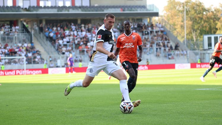 15.08.2026, xrekx, Fussball Testspiel, SV Elversberg - FC Lorient v.l. Luca Sirch (SV 07 Elversberg) (DFL DFB REGULATIONS PROHIBIT ANY USE OF PHOTOGRAPHS as IMAGE SEQUENCES and or QUASI-VIDEO) Elversberg *** August 15, 2026, xrekx, Soccer Friendly Match, SV Elversberg vs. FC Lorient, Luca Sirch, SV 07 Elversberg. DFL and DFB regulations prohibit any use of photographs as image sequences and or quasi-video. Elversberg