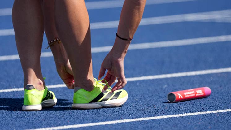 ATHLETICS - European Athletics Championships BIRMINGHAM,ENGLAND,15.AUG.26 - ATHLETICS - European Athletics Championships, 4x100m, relay, Women. Image shows a feature.  GEPAxpictures xRanjithxKumar