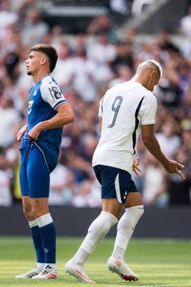 Richarlison of Tottenham Hotspur celebrates scoring his teams first goal Tottenham Hotspur vs Hoffenheim, Club Friendlies, Tottenham Hotspur Stadium, London, UK - 15 Aug 2026London Tottenham Hotspur Stadium United Kingdom  Copyright: xWiredxPhotos Shutterstockx 17084203cm