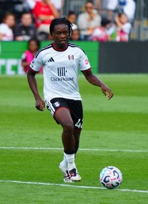 Chibuzo Nwoko of Fulham Fulham v Stuttgart, Pre Season Friendly, Football, Craven Cottage, London, UK - 15 Aug 2026London Craven Cottage United Kingdom EDITORIAL USE ONLY No use with unauthorised audio, video, data, fixture lists, club league logos or live services. Online in-match use limited to 120 images, no video emulation. No use in betting, games or single club league player publications.  Copyright: xJavierxGarcia Shutterstockx 17070137aw