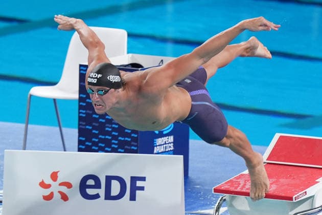 gold medal NicolÃ² Martinenghi from Italy Men s 50m Breaststroke Final at the Swimming European Aquatics Championships Paris 2026, Paris, August 15, 2026 .  Copyright: xDavidexSpada LaPressex