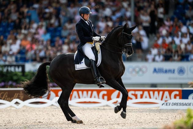 260815 Henri Ruoste of Finland with horse Tiffanys Diamond compete in the Dressage Grand Prix Freestyle during day 5 of the 2026 FEI World Championships on August 15, 2026 in Aachen. Photo: Emma Wallskog BILDBYRAN kod EW EW0684 ridsport equestrian rid-vm 2026 2026 fei world championships bbeng ridsport-vm dressage dressyr kur *** August 15, 2026: Henri Ruoste of Finland, riding Tiffanys Diamond, competes in the Dressage Grand Prix Freestyle on Day 5 of the 2026 FEI World Championships, 2026 in Aachen. Photo by Emma Wallskog, BILDBYRAN, code EW EW0684, equestrian sports, 2026 World Championships, 2026 FEI World Championships, BBENG, equestrian sports, World Championships, dressage, freestyle routine  Copyright: EMMAxWALLSKOG BB260815EW091