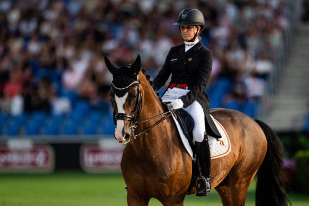 260815 Larissa Pauluis of Belgium with horse Flambeau compete in the Dressage Grand Prix Freestyle during day 5 of the 2026 FEI World Championships on August 15, 2026 in Aachen. Photo: Emma Wallskog BILDBYRAN kod EW EW0684 ridsport equestrian rid-vm 2026 2026 fei world championships bbeng ridsport-vm dressage dressyr kur *** August 15, 2026: Larissa Pauluis of Belgium, riding Flambeau, competes in the Dressage Grand Prix Freestyle on Day 5 of the 2026 FEI World Championships on August 15, 2026 in Aachen. Photo by Emma Wallskog, BILDBYRAN, code EW EW0684. equestrian sports, 2026 World Championships, 2026 FEI World Championships, BBENG, equestrian sports, World Championships, dressage, freestyle routine  Copyright: EMMAxWALLSKOG BB260815EW096