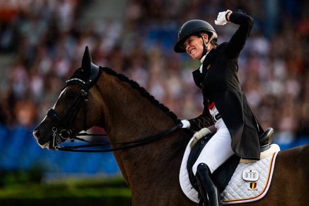 260815 Larissa Pauluis of Belgium with horse Flambeau compete in the Dressage Grand Prix Freestyle during day 5 of the 2026 FEI World Championships on August 15, 2026 in Aachen. Photo: Emma Wallskog BILDBYRAN kod EW EW0684 ridsport equestrian rid-vm 2026 2026 fei world championships bbeng ridsport-vm dressage dressyr kur *** August 15, 2026: Larissa Pauluis of Belgium, riding Flambeau, competes in the Dressage Grand Prix Freestyle on Day 5 of the 2026 FEI World Championships on August 15, 2026 in Aachen. Photo by Emma Wallskog, BILDBYRAN, code EW EW0684, equestrian sports, 2026 World Championships, 2026 FEI World Championships, BBENG, equestrian sports, World Championships, dressage, freestyle routine  Copyright: EMMAxWALLSKOG BB260815EW099