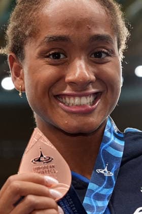 bronze medal Sara Curtis from Italy Women s 50m Freestyle Final at the Swimming European Aquatics Championships Paris 2026, Paris, August 15, 2026  Copyright: xGianxMattiaxD Alberto LaPressex