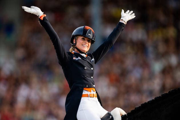 260815 Dinja van Liere of Netherlands with horse Mauro Turfhorst celebrates after the Dressage Grand Prix Freestyle during day 5 of the 2026 FEI World Championships on August 15, 2026 in Aachen. Photo: Emma Wallskog BILDBYRAN kod EW EW0684 ridsport equestrian rid-vm 2026 2026 fei world championships bbeng ridsport-vm dressage dressyr kur jubel *** August 15, 2026: Dinja van Liere of the Netherlands, riding Mauro Turfhorst, celebrates after the Dressage Grand Prix Freestyle on Day 5 of the 2026 FEI World Championships on August 15, 2026 in Aachen. Photo by Emma Wallskog. BILDBYRAN code EW EW0684 equestrian sports riding 2026 World Championships 2026 FEI World Championships BBENG equestrian sports World Championships dressage freestyle celebration  Copyright: EMMAxWALLSKOG BB260815EW104