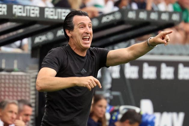 15.08.2026, Moenchengladbach BRD, Fussball, Herren, BL, Saison 2026 2027, Borussia Moenchengladbach Saisoneröffnungsspiel Bor. Moenchengladbach x Aston Villa FC Trainer Unai Emery (AVFC) Moenchengladbach NRW Deutschland *** August 15, 2026, Mönchengladbach, Germany, Soccer, Men s, Bundesliga, 2026–2027 Season, Borussia Mönchengladbach Season Opener: Borussia Mönchengladbach vs. Aston Villa FC, Coach Unai Emery, AVFC, Mönchengladbach, North Rhine-Westphalia, Germany