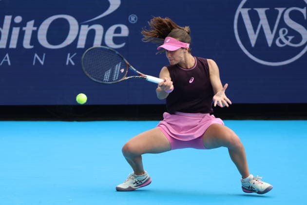 August 15, 2026, Mason, Oh, USA: Cincinnati Open Tennis 2026 - Zeynep Sonmez plays a ball against Amanda Anisimova. Cincinnati Open Tennis 2026  - ZUMAn24_ 20260815_zaf_n24_052 Copyright: xWallyxNellx