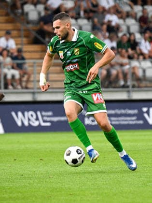 SOCCER - BL, A.Lustenau vs WAC LUSTENAU,AUSTRIA,15.AUG.26 - SOCCER - ADMIRAL Bundesliga, SC Austria Lustenau vs Wolfsberger AC. Image shows Antonio Verinac (A.Lustenau).  GEPAxpictures xOliverxLerch