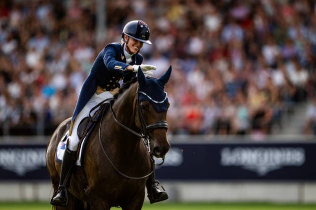 260815 Simone Pearce of Australia with horse Will Marq compete in the Dressage Grand Prix Freestyle during day 5 of the 2026 FEI World Championships on August 15, 2026 in Aachen. Photo: Emma Wallskog BILDBYRAN kod EW EW0684 ridsport equestrian rid-vm 2026 2026 fei world championships bbeng ridsport-vm dressage dressyr kur *** August 15, 2026: Simone Pearce of Australia, riding Will Marq, will compete in the Dressage Grand Prix Freestyle on Day 5 of the 2026 FEI World Championships on August 15, 2026 in Aachen. Photo by Emma Wallskog. BILDBYRAN code EW EW0684 equestrian sports 2026 World Championships 2026 FEI World Championships BBENG equestrian sports World Championships dressage freestyle routine  Copyright: EMMAxWALLSKOG BB260815EW106