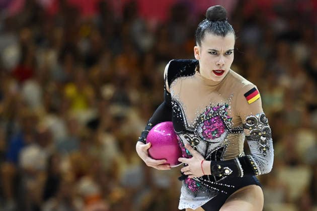 Alisa Datsenko (Deutschland) Weltmeisterschaften Rhythmische Sportgymnastik - Mehrkampf Gruppe, 15.08.2026 Weltmeisterschaften Rhythmische Sportgymnastik - Mehrkampf Gruppe, 15.08.2026, Frankfurt *** Alisa Datsenko, Germany, Rhythmic Gymnastics World Championships, Group All-Around, August 15, 2026, Rhythmic Gymnastics World Championships, Group All-Around, August 15, 2026, Frankfurt Copyright: xEibner-Pressefoto xHoepnerx EP_PHR