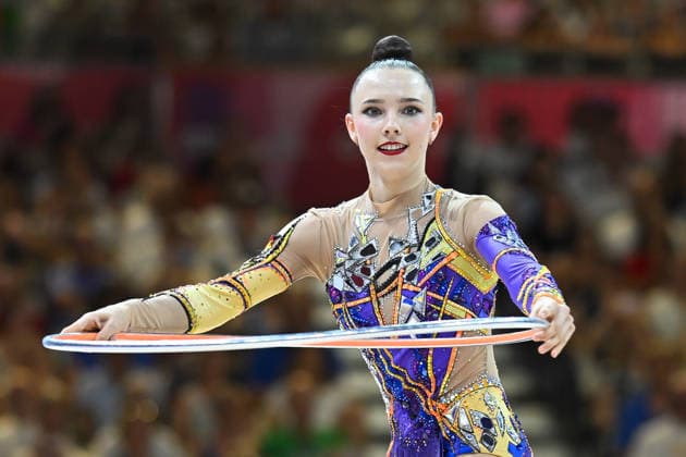 Helena Ripken (Deutschland) Weltmeisterschaften Rhythmische Sportgymnastik - Mehrkampf Gruppe, 15.08.2026 Weltmeisterschaften Rhythmische Sportgymnastik - Mehrkampf Gruppe, 15.08.2026, Frankfurt *** Helena Ripken, Germany, Rhythmic Gymnastics World Championships, Group All-Around, August 15, 2026, Rhythmic Gymnastics World Championships, Group All-Around, August 15, 2026, Frankfurt Copyright: xEibner-Pressefoto xHoepnerx EP_PHR