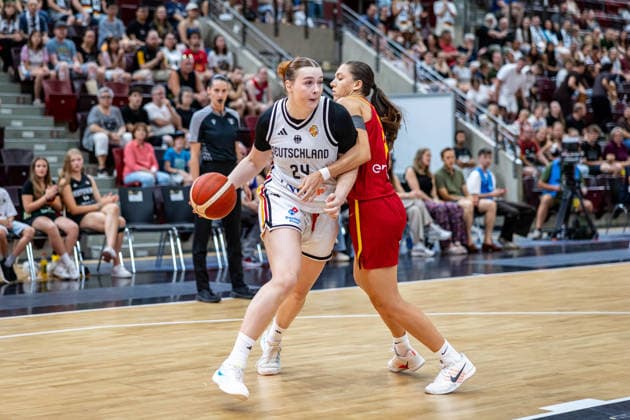 Basketball Ludwigsburg 15.08.2026 DBB Frauen Nationalmannschaft 2026 Testspiel Deutschland (GER) vs Spanien (ESP) Lina Sontag (Deutschland, No.24) *** Basketball Ludwigsburg, August 15, 2026; DBB Women s National Team 2026; Friendly Match: Germany (GER) vs. Spain (ESP); Lina Sontag, Germany, No. 24