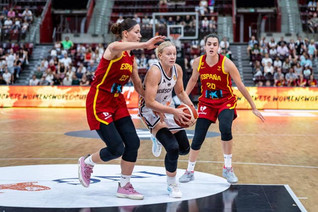 Basketball Ludwigsburg 15.08.2026 DBB Frauen Nationalmannschaft 2026 Testspiel Deutschland (GER) vs Spanien (ESP) Emma Eichmeyer (Deutschland, No.09) *** Basketball Ludwigsburg, August 15, 2026; DBB Women s National Team 2026; Friendly Match: Germany (GER) vs. Spain (ESP); Emma Eichmeyer, Germany, No. 09