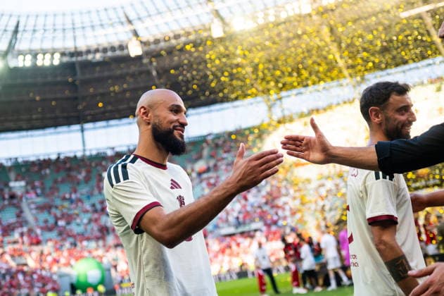 2026.08.15 Wroclaw PiÅ‚ka noÅ¼na - Mecz towarzyski sezon 2026 2027 Manchester United, ManU - AC Milan N z Noussair Mazraoui Foto Gleb Soboliev PressFocus 2026.08.15 Wroclaw Football - friendly match season 2026 2027 Manchester United - AC Milan Noussair Mazraoui Credit: Gleb Soboliev PressFocus NEWSPIX.PL --- newspix.pl 
