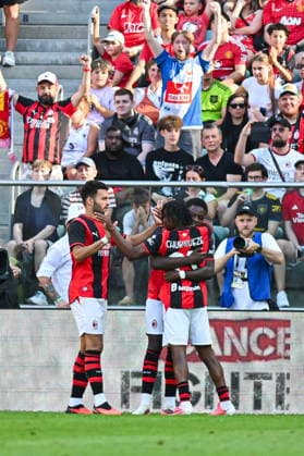 15.08.2026 Wroclaw, Poland. Manchester United, ManU take on AC Milan during the pre-season friendly match at Tarczynski Arena Wroclaw. --- Mecz towarzyski. Manchester United - AC Milan na Tarczynski Arena Wroclaw. Persons Shown: AC Milan gol goal celebration Fot. Antoni Dec Arena Akcji NEWSPIX.PL --- newspix.pl 
