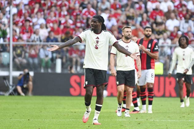 SOCCER - Friendly Match - Manchester United, ManU vs. AC Milan Photo by IPA ABACAPRESS.COM87510789 - Ayden Heaven (Man) during the friendly match between Manchester United and AC Milan at the Arena Tarczynski in Wroclaw, Poland, on August 15, 2026 Wroclaw Poland  Copyright: xIPAxSport ABACAx
