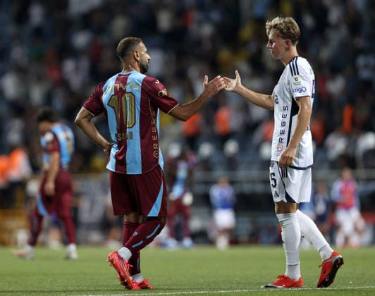 Kasimpasa v Trabzonspor - Turkish Super Lig ISTANBUL, TURKIYE - AUGUST 15: Mohamed Salah of Trabzonspor is seen after Turkish Super Lig week 1 football match between Kasimpasa and Trabzonspor at Recep Tayyip Erdogan Stadium in Istanbul, Turkiye on August 15, 2026. ( Ali Atmaca - Anadolu Agency ) Istanbul Türkiye. Editorial use only. Please get in touch for any other usage.  Copyright: xAnadoluxAgencyxx