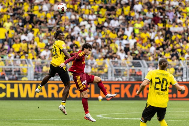 Testspiel, BVB-Saisoneröffnung 2026 27: Borussia Dortmund - AS Roma; 15.08.2026 Joane Gadou (Borussia Dortmund, 22), Robinio Vaz (AS Roma, 78) Testspiel, BVB-Saisoneröffnung 2026 27: Borussia Dortmund - AS Roma; Signal Iduna Park, Dortmund; 15.08.2026 *** Friendly Match, BVB 2026–27 Season Opener: Borussia Dortmund vs. AS Roma, August 15, 2026; Joane Gadou (Borussia Dortmund, 22), Robinio Vaz (AS Roma, 78); Friendly Match, BVB Season Opener 2026–27: Borussia Dortmund vs. AS Roma, Signal Iduna Park, Dortmund, August 15, 2026 Copyright: xBEAUTIFULxSPORTS Buriakovx