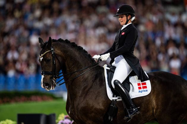 260815 Nadja Aaboe Sloth of Denmark with horse Favour Gersdorf compete in the Dressage Grand Prix Freestyle during day 5 of the 2026 FEI World Championships on August 15, 2026 in Aachen. Photo: Emma Wallskog BILDBYRAN kod EW EW0684 ridsport equestrian rid-vm 2026 2026 fei world championships bbeng ridsport-vm dressage dressyr kur *** August 15, 2026: Nadja Aaboe Sloth of Denmark, riding Favour Gersdorf, competes in the Dressage Grand Prix Freestyle on Day 5 of the 2026 FEI World Championships on August 15, 2026 in Aachen. Photo by Emma Wallskog, BILDBYRAN, code EW EW0684. equestrian sports, 2026 World Championships, 2026 FEI World Championships, BBENG, equestrian sports, World Championships, dressage, freestyle  Copyright: EMMAxWALLSKOG BB260815EW118