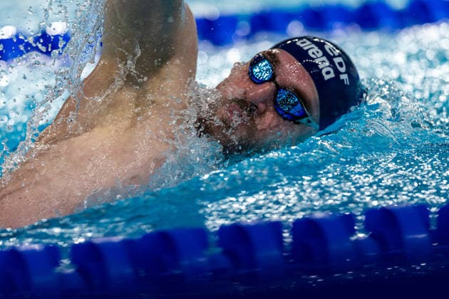 SWIMMING - EAC 2026 PARIS,FRANCE,15.AUG.26 - SWIMMING - European Aquatics Championships Paris 2026, 100m freestyle, men. Image shows Andreas Ernhofer (AUT).  GEPAxpictures xPhilippxBrem