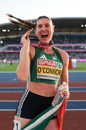 2026 European Athletics Championships, Alexander Stadium, Birmingham, England 15 8 2026 Women™s Heptathlon - 800m Ireland™s Kate O™Connor celebrates after winning gold Kate O™Connor celebrates after winning gold 15 8 2026  Copyright: xx MT2_5494