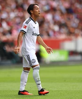 Keita Kosugi of Eintracht Frankfurt Brentford v Eintracht Frankfurt, Pre Season Friendly, Football, Gtech Community Stadium, London, UK - 15 Aug 2026London Gtech Community Stadium United Kingdom EDITORIAL USE ONLY No use with unauthorised audio, video, data, fixture lists, club league logos or live services. Online in-match use limited to 120 images, no video emulation. No use in betting, games or single club league player publications.  Copyright: xMichaelxZemanek Shutterstockx 17070130cs