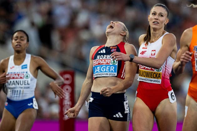 260815 Henriette Jaeger of Norway celebrates after women™s 400 meter final during day 6 of the 2026 European Athletics Championships on August 15, 2026 in Birmingham. Photo: Mathias Bergeld BILDBYRAN kod MB MT1071 friidrott athletics friidrett friidrotts-em em friidretts-em 2026 european athletics championships day 6 bbeng *** August 15, 2026: Henriette Jaeger of Norway celebrates after the women’s 400-meter final on Day 6 of the 2026 European Athletics Championships in Birmingham. 2026 in Birmingham. Photo by Mathias Bergeld. BILDBYRAN code MB MT1071. track and field, athletics, friidrett, friidrotts EM, 2026 European Athletics Championships, Day 6, BBENG  Copyright: MATHIASxBERGELD BB260815MB106