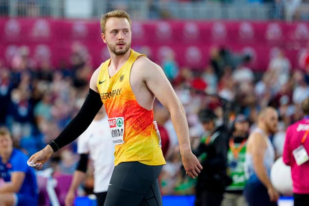 BIRMINGHAM, GREAT BRITAIN - AUGUST 15, 2026 : Nick THUMM (GER Germany) competing in the javelin throw final during the European Athletics Championships at Alexander Stadium on August 15, 2026 in Birmingham, Great Britain. Great Britain Copyright: xLeahxKohringx