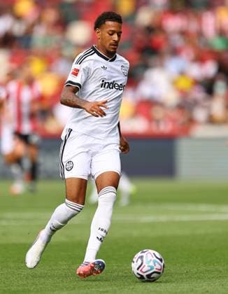 Jeremiaha Maluze of Eintracht Frankfurt Brentford v Eintracht Frankfurt, Pre Season Friendly, Football, Gtech Community Stadium, London, UK - 15 Aug 2026London Gtech Community Stadium United Kingdom EDITORIAL USE ONLY No use with unauthorised audio, video, data, fixture lists, club league logos or live services. Online in-match use limited to 120 images, no video emulation. No use in betting, games or single club league player publications.  Copyright: xMichaelxZemanek Shutterstockx 17070130dp