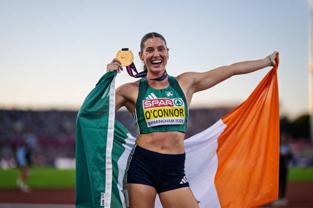 BIRMINGHAM, UNITED KINGDOM - AUGUST 15: Kate O Connor of Ireland wins the Gold Medal in the Women s Heptathlon during the European Athletics Championships at Alexander Stadium on August 15, 2026 in Birmingham, United Kingdom. England United Kingdom Copyright: xBEAUTIFULxSPORTS TobiasxLacknerx