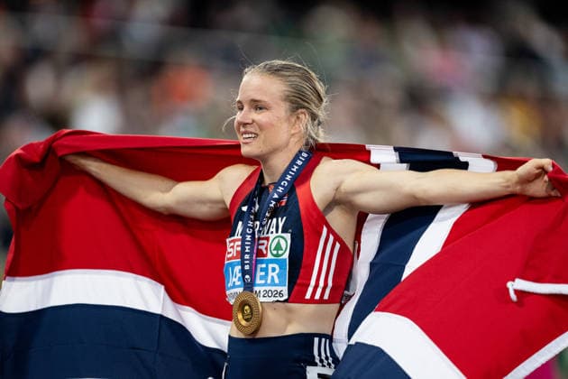 260815 Henriette Jaeger of Norway celebrates after women™s 400 meter final during day 6 of the 2026 European Athletics Championships on August 15, 2026 in Birmingham. Photo: Mathias Bergeld BILDBYRAN kod MB MT1071 friidrott athletics friidrett friidrotts-em em friidretts-em 2026 european athletics championships day 6 bbeng jubel *** August 15, 2026: Henriette Jaeger of Norway celebrates after the women’s 400-meter final on Day 6 of the 2026 European Athletics Championships in Birmingham. 2026 in Birmingham. Photo by Mathias Bergeld. BILDBYRAN code MB MT1071. track and field, athletics, friidrett, friidrotts EM, 2026 European Athletics Championships, Day 6, BBENG, celebration  Copyright: MATHIASxBERGELD BB260815MB114